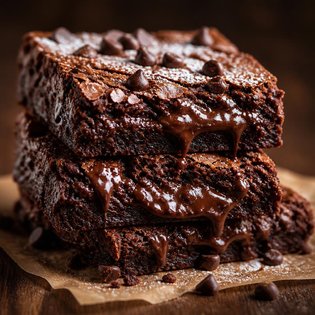 Brownie recheado de chocolate