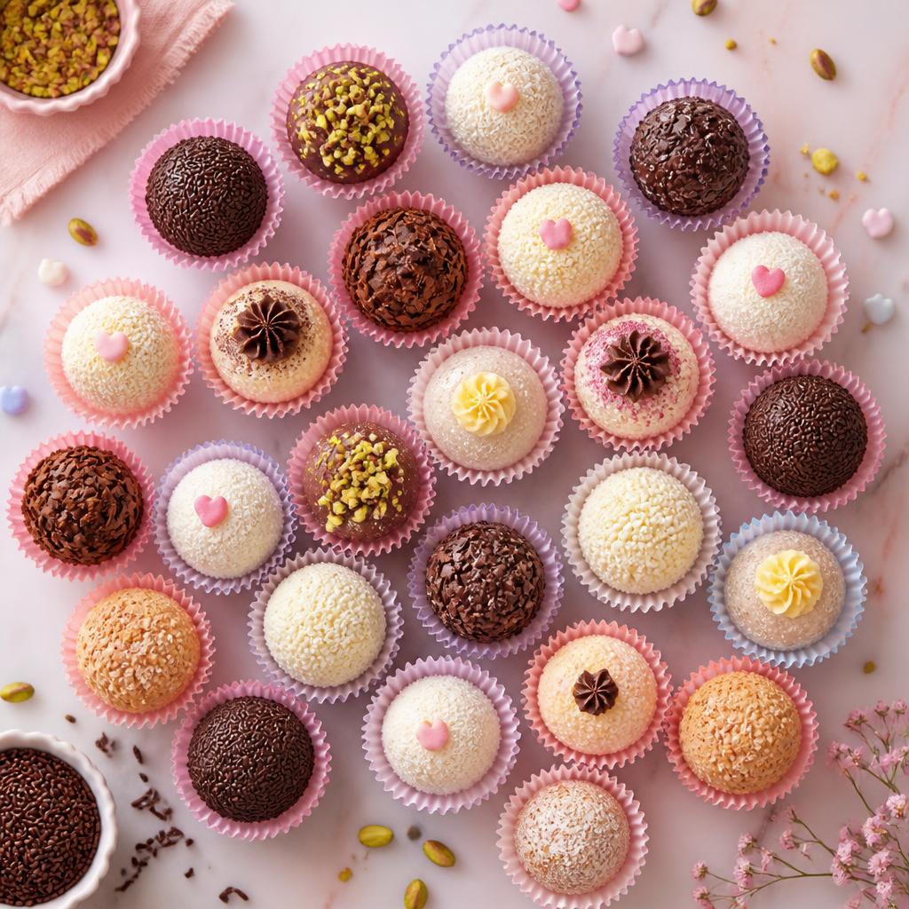 Brigadeiros e beijinhos gourmet